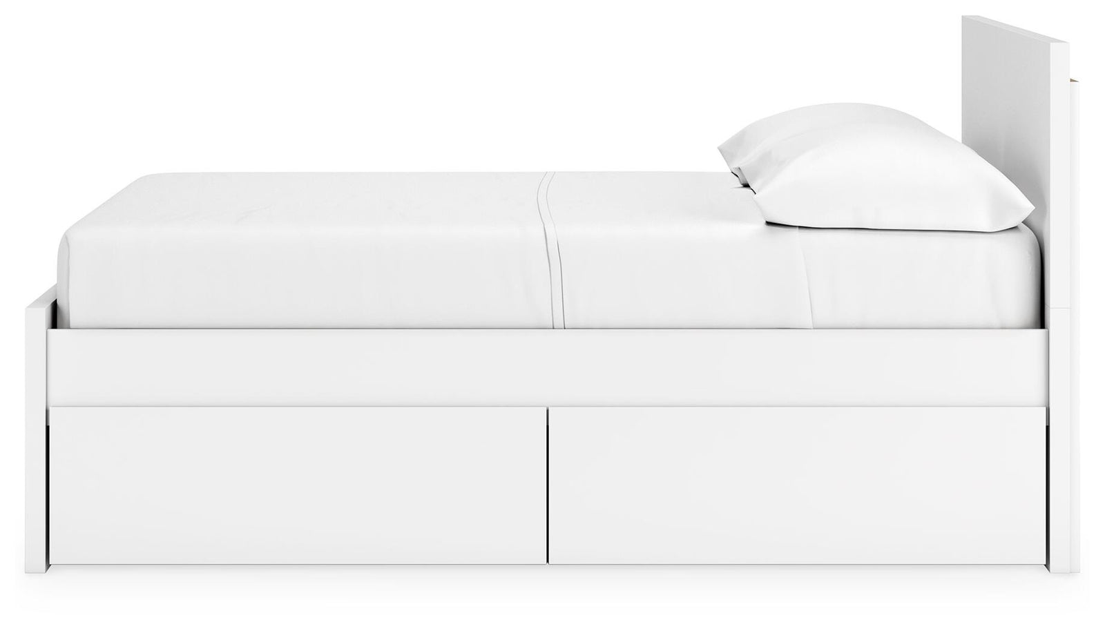 Onita Panel Platform Bed with 2 Side Storage (Youth) - White (EB9630-SI) - Image 7