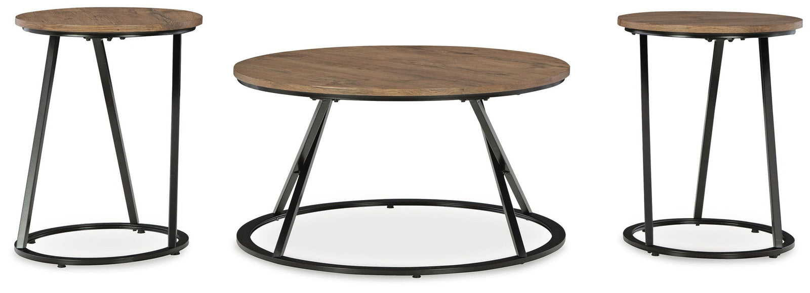 Cassbryn Table (Set of 3) - Brown/Black (T152-SI) - Image 3