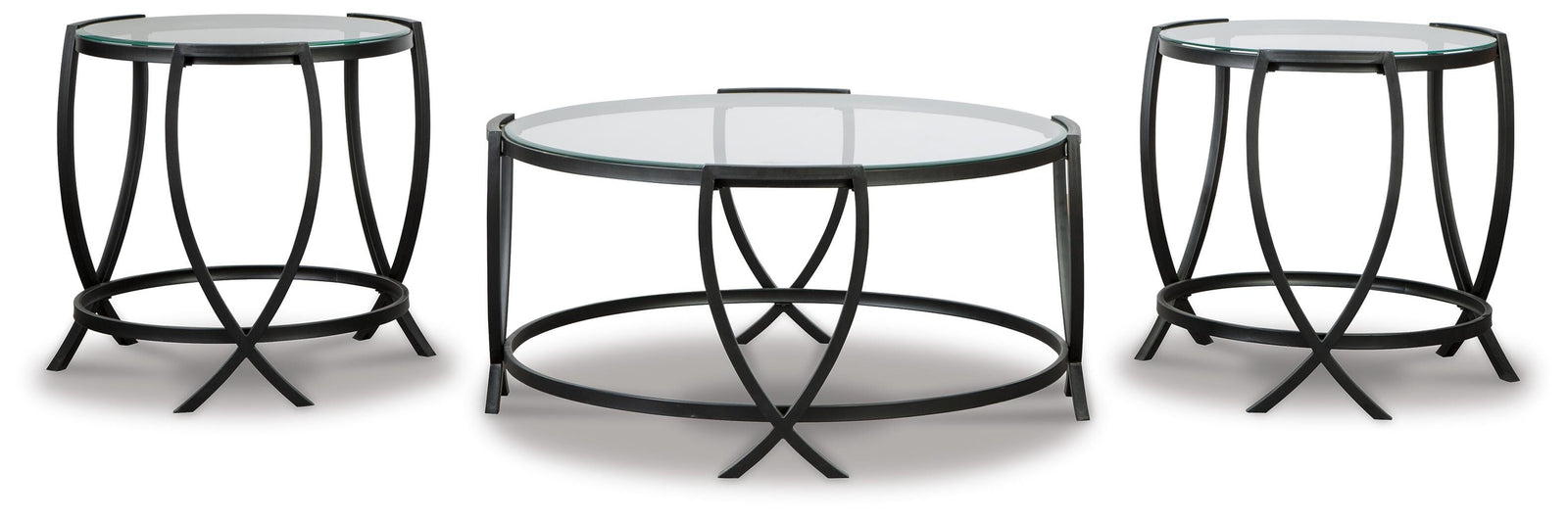 Tarrin Table (Set of 3) - Black (T115-SI) - Image 2