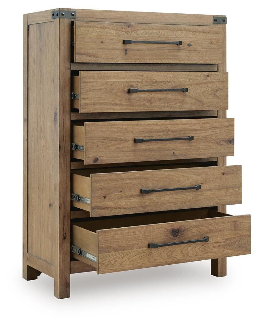 Ridgester Chest of Drawers - Light Brown (B858-SI) - Image 4