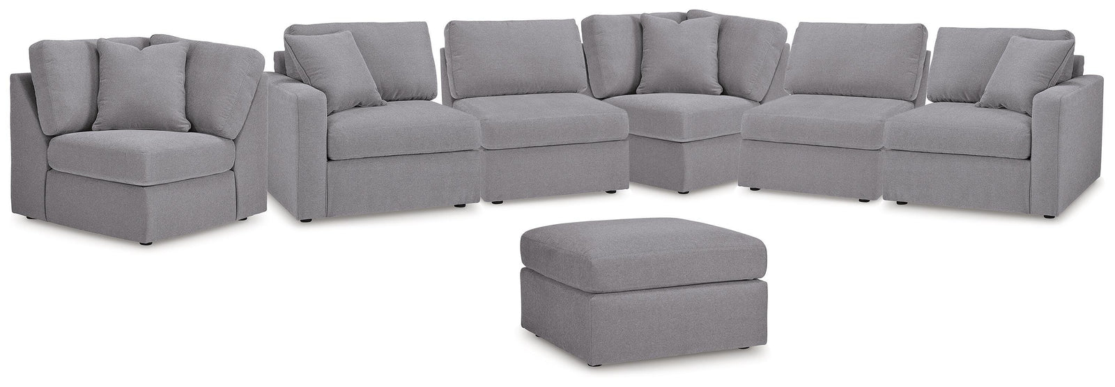 Modmax 6-Piece Sectional and Ottoman (92104-SI)