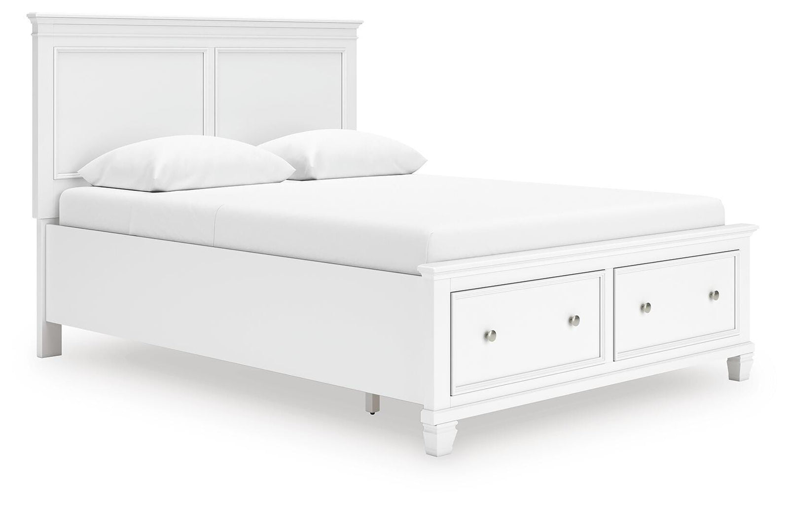 Fortman Panel Storage Bed - White (B680-SI)