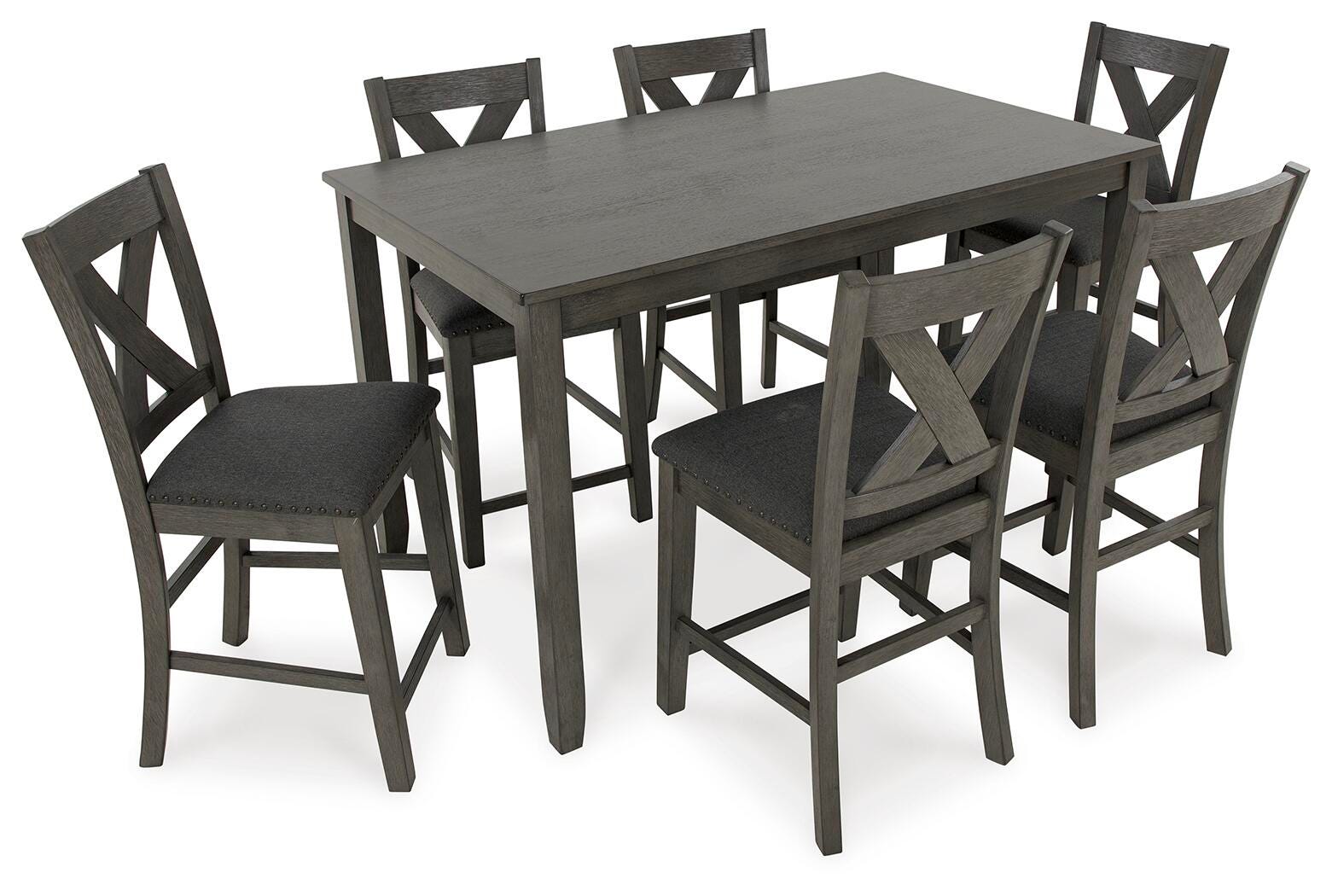 Caitbrook Counter Height Dining Table and Bar Stools (Set of 7) (D388-SI) - Image 2