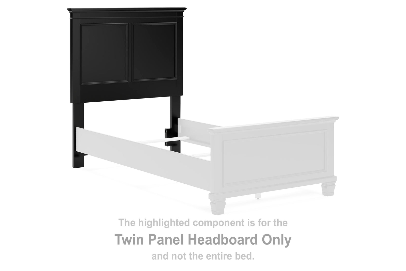 Lanolee Panel Headboard - Black (B687-SI) - Image 9