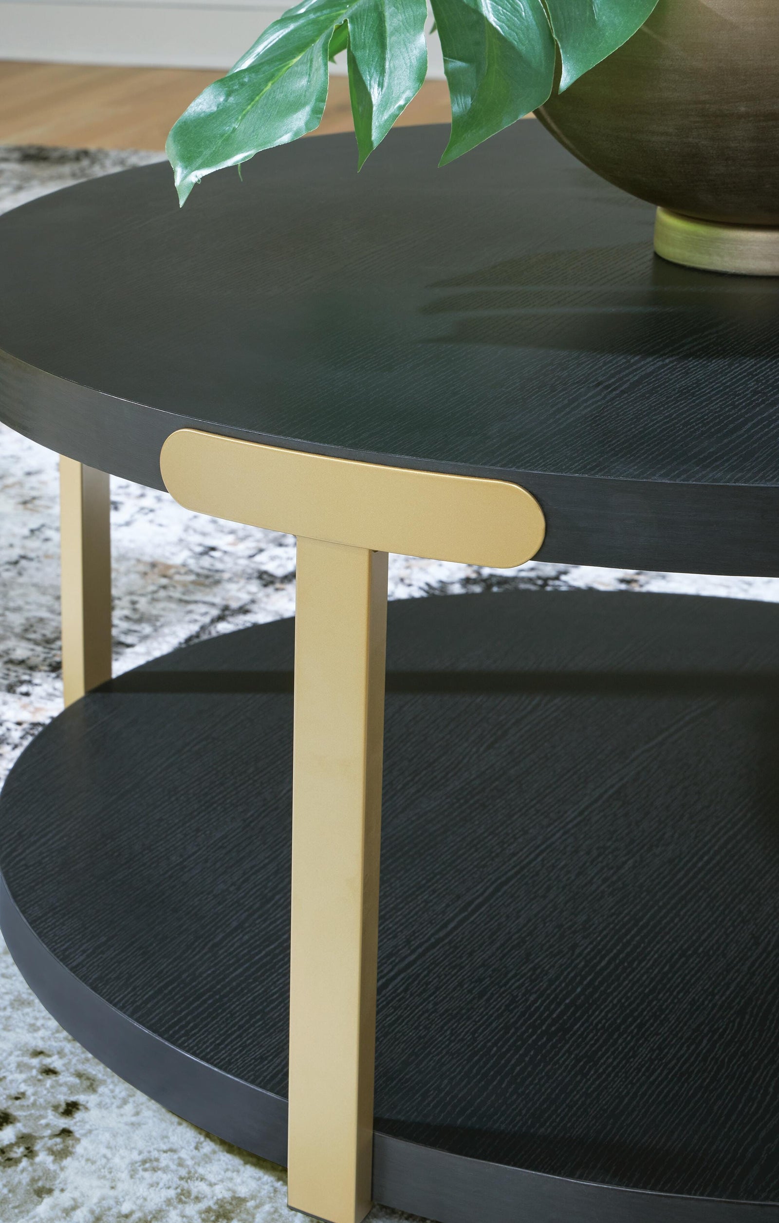 Shylore Table (Set of 3) - Black/Brass Finish (T410-SI) - Image 9