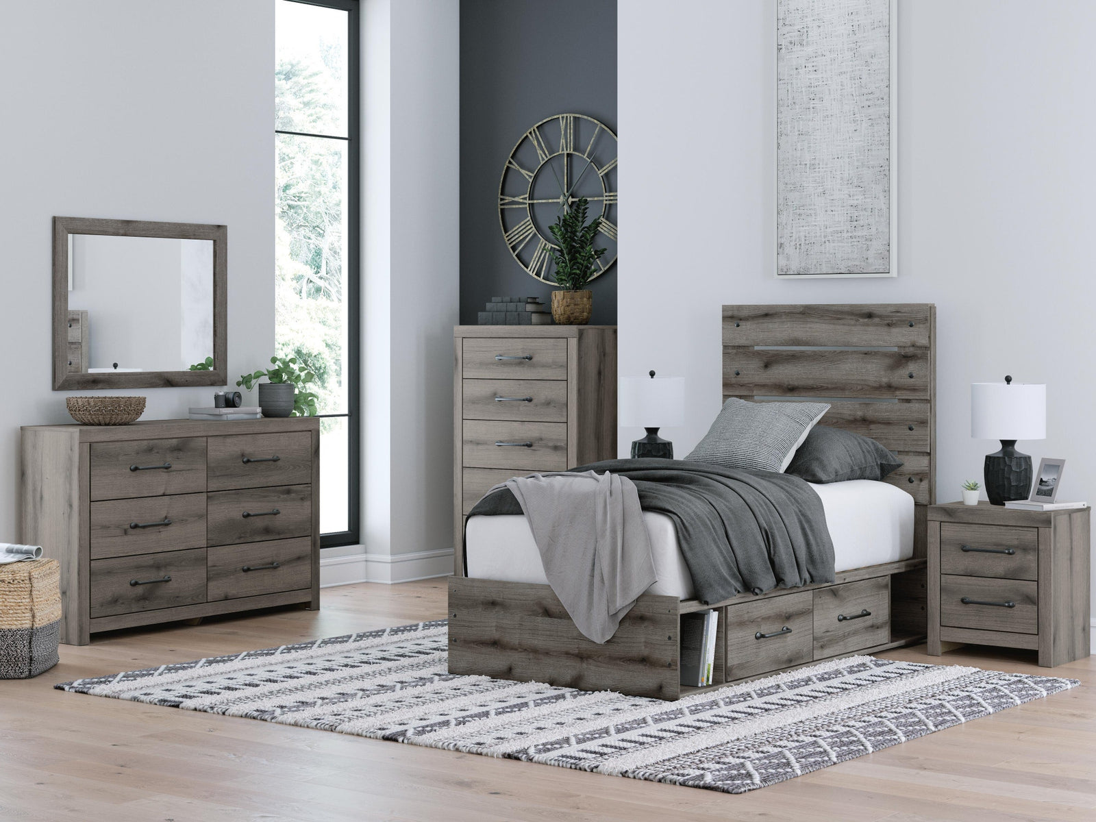Graystorm Twin Panel Storage Bed (PCB2405-SI) - Image 11