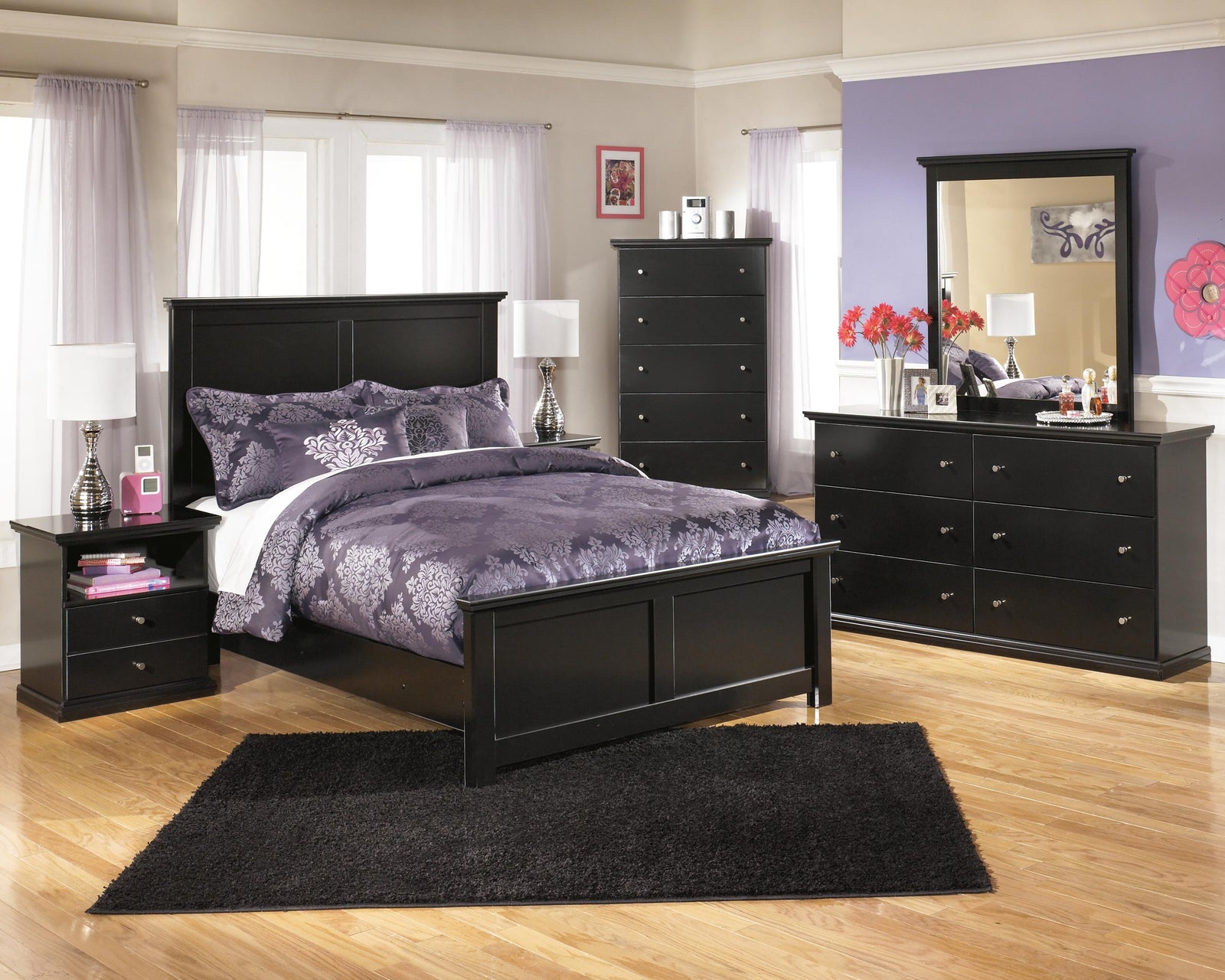 Maribel Dresser - Black (B138-SI) - Image 10