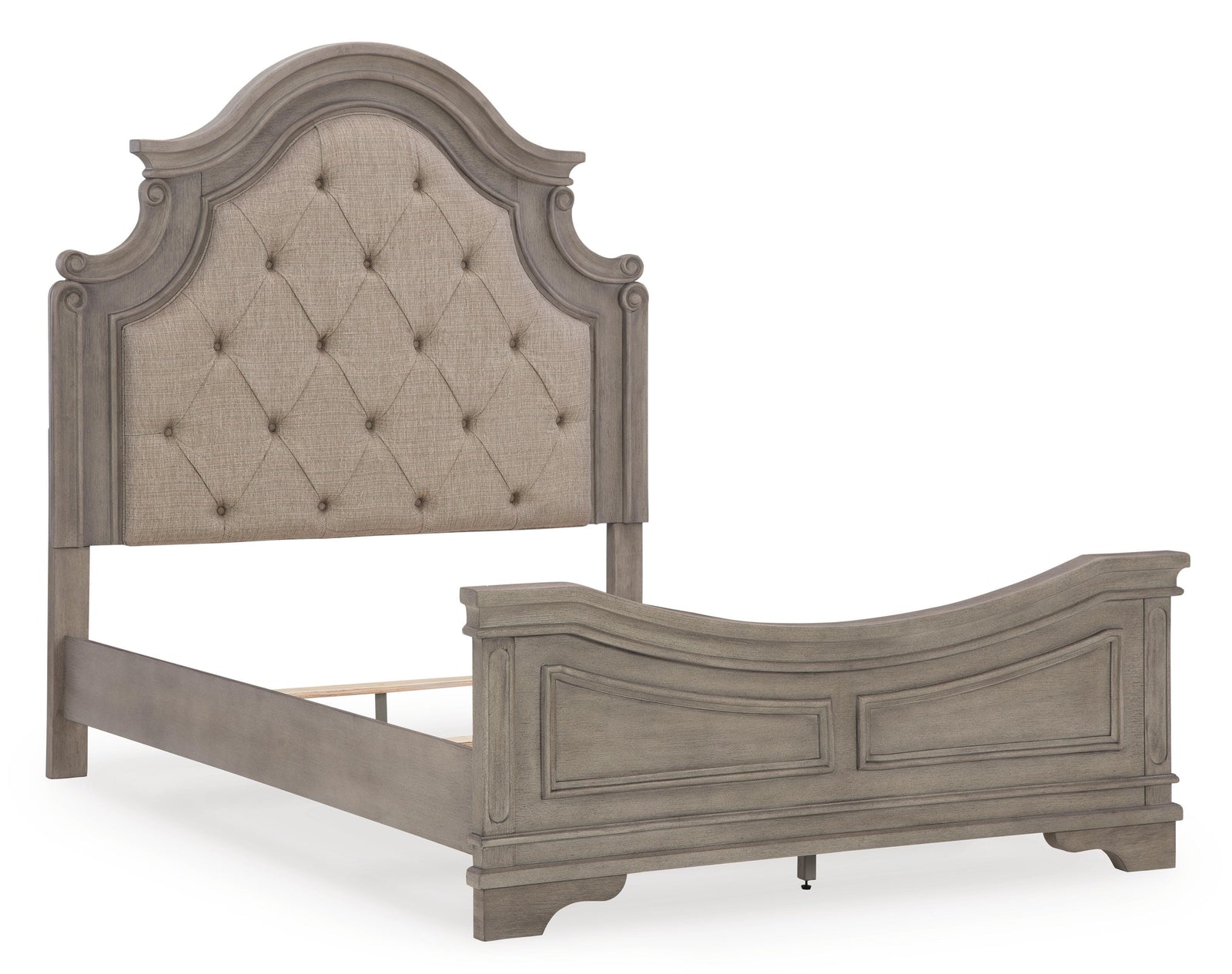 Lettner Panel Bed, Dresser and Mirror - Light Gray (B733-SI) - Image 3