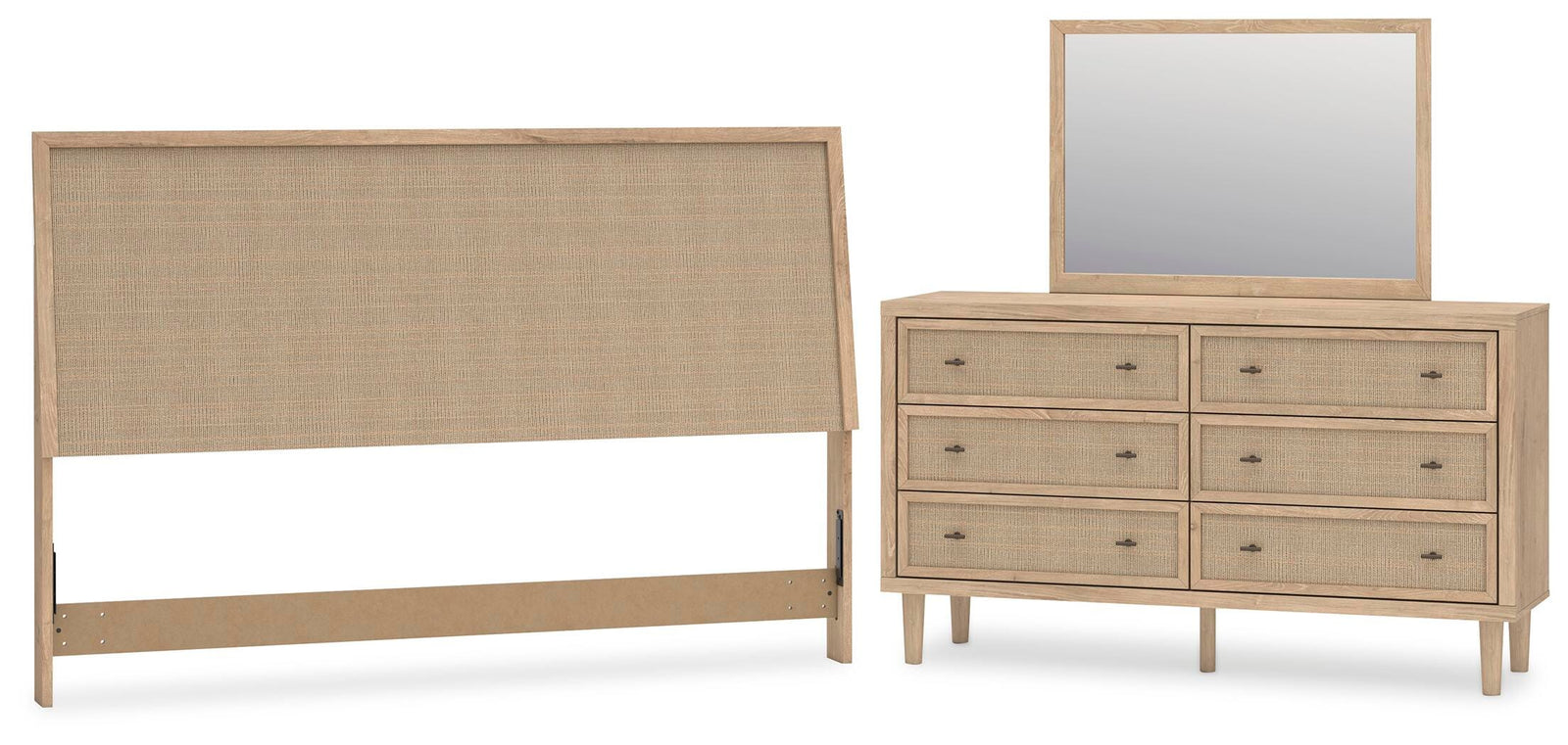Cielden Panel Headboard, Dresser and Mirror - Two-tone (B1199-SI) - Image 2