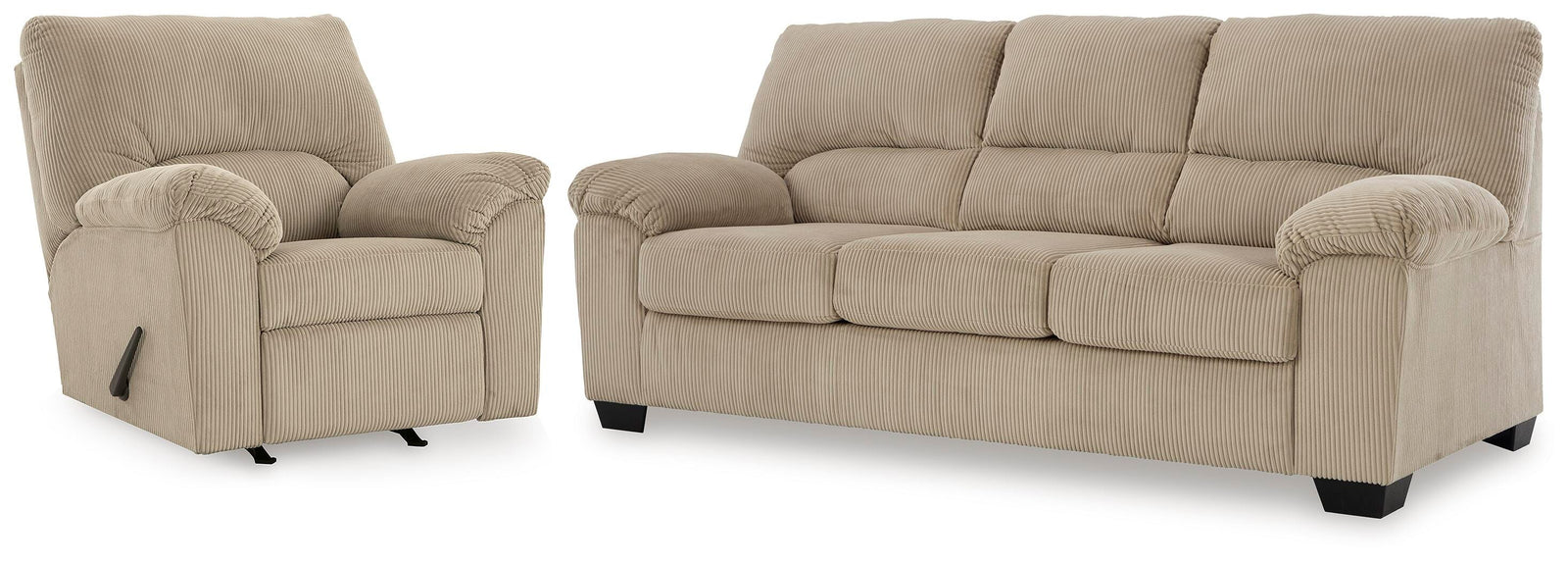 SimpleJoy Sofa and Recliner (24203-SI)