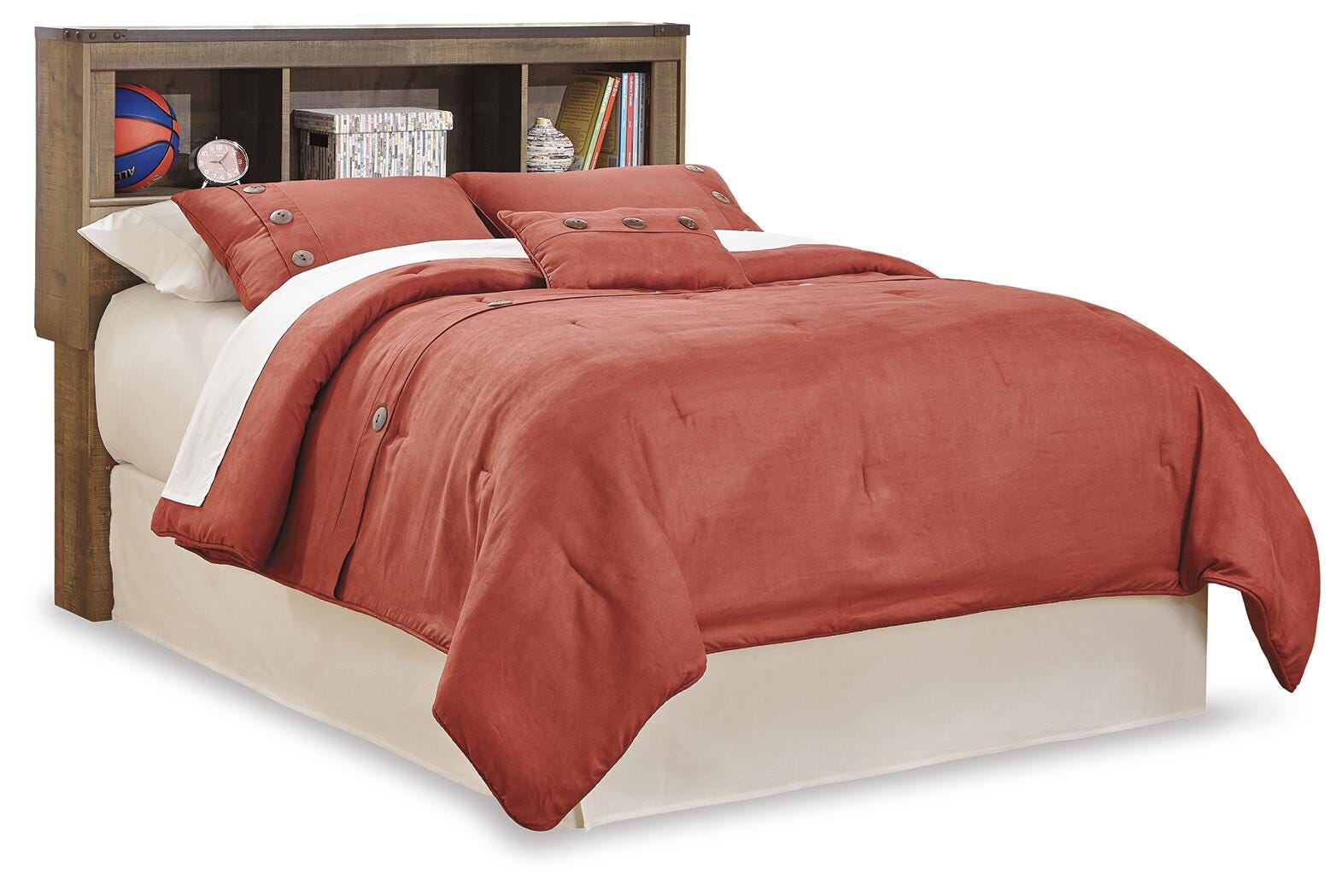 Trinell Bookcase Headboard (Youth) - Brown (B446-SI)