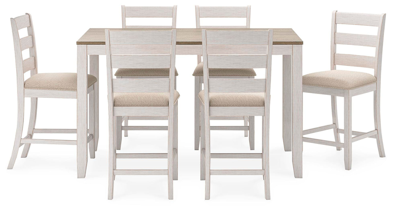 Skempton Counter Height Dining Table and Bar Stools (Set of 7) (D394-SI) - Image 2