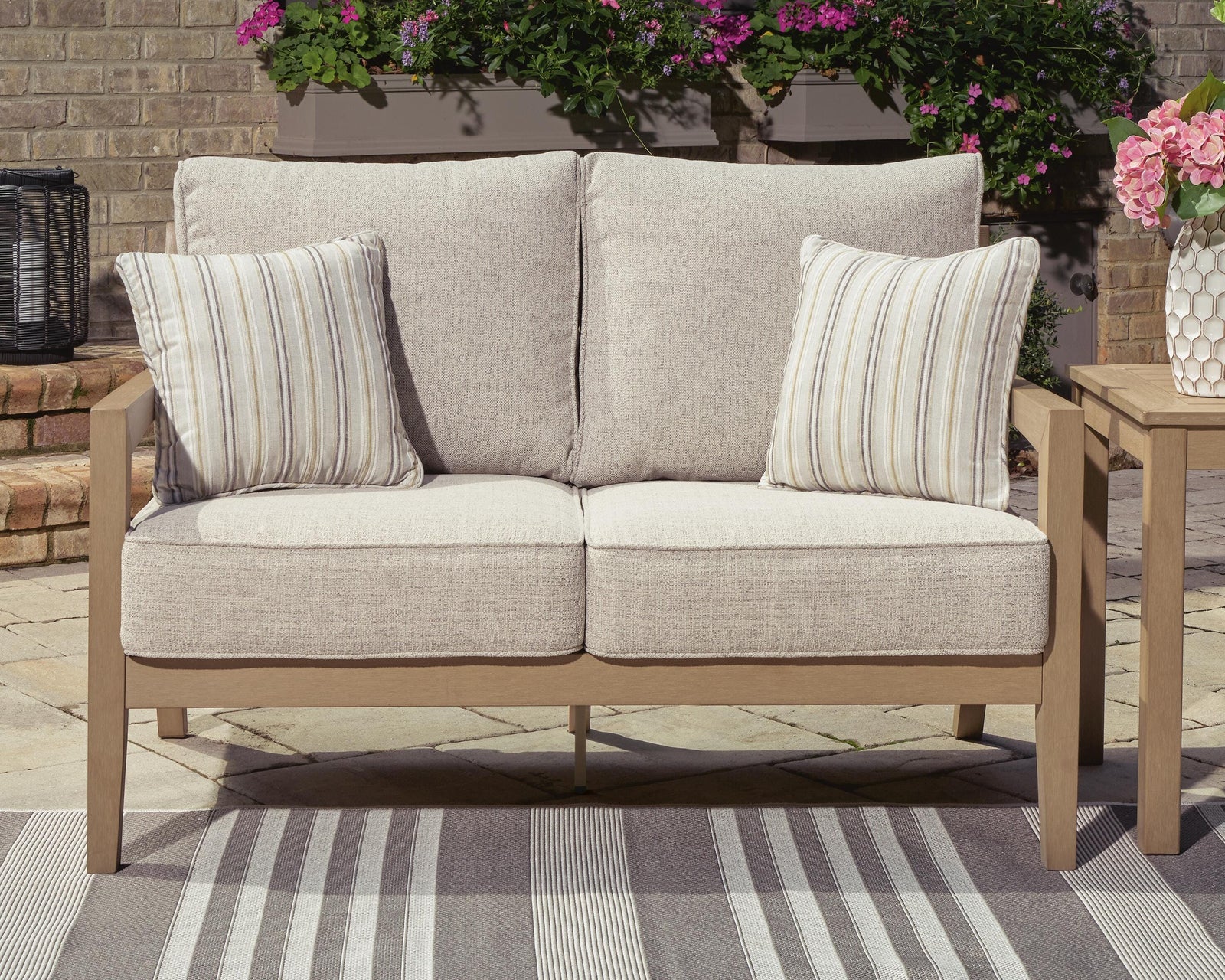 Hallow Creek Outdoor Sofa with Cushion (P560-SI) - Image 2