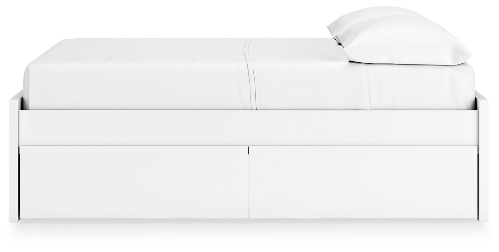 Onita Platform Bed with 2 Side Storage (Youth) - White (EB9630-SI) - Image 7