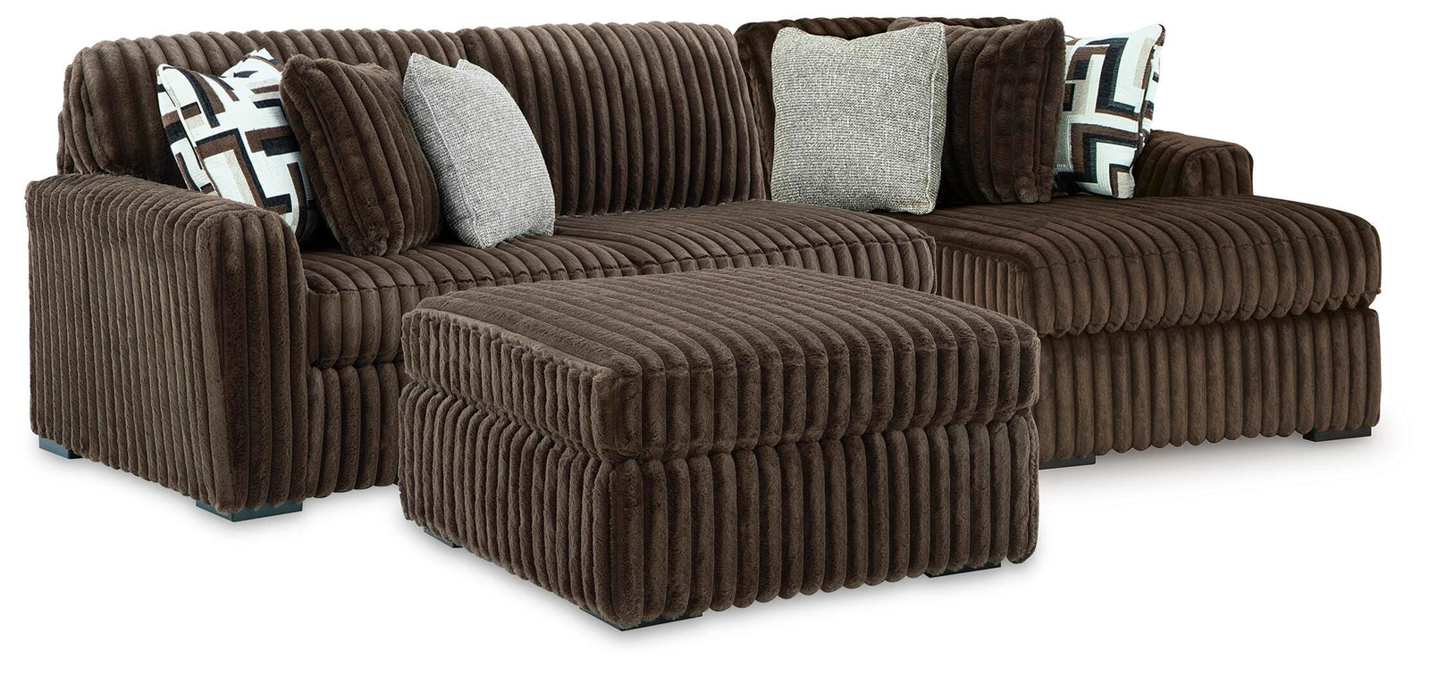 Midnight-Madness 2-Piece Sectional and Ottoman (98104-SI)