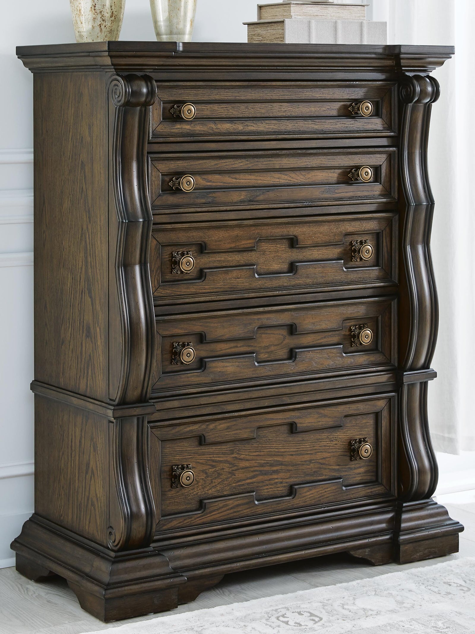 Maylee Chest of Drawers - Dark Brown (B947-SI) - Image 2