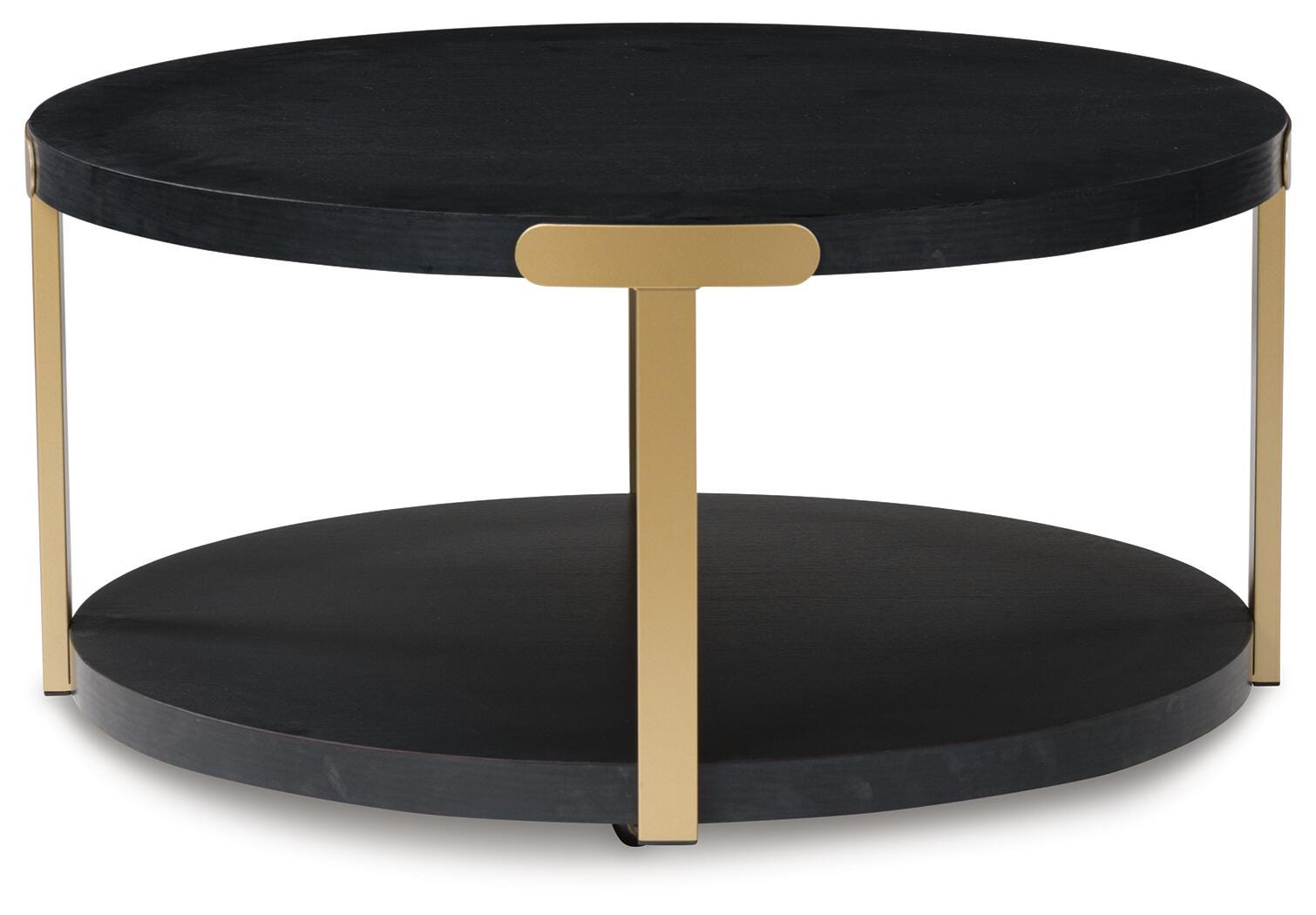 Shylore Table (Set of 3) - Black/Brass Finish (T410-SI) - Image 6
