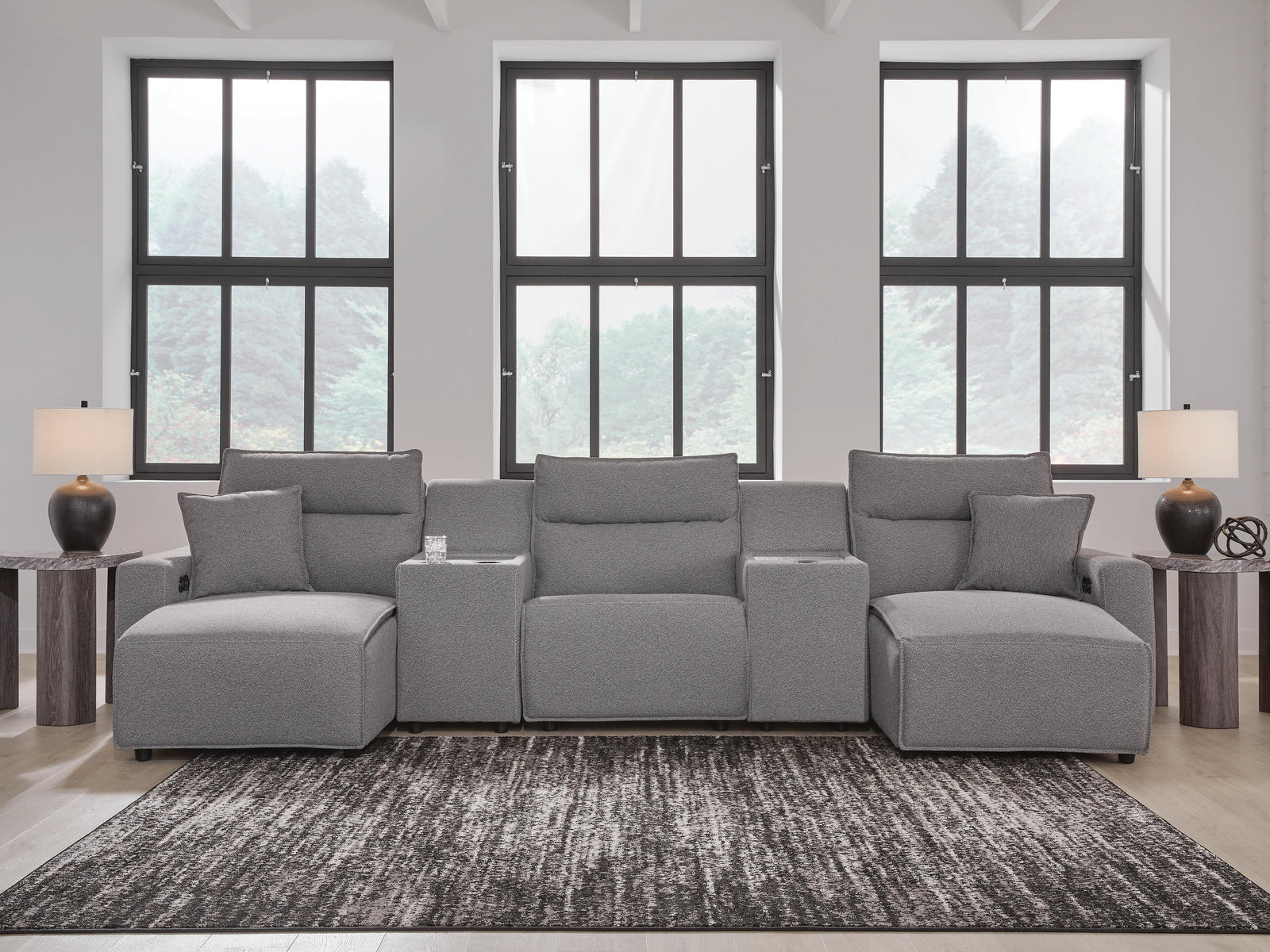 Modmax II 5-Piece Power Reclining Sectional with Chaise and Consoles (65906-SI) - Image 2