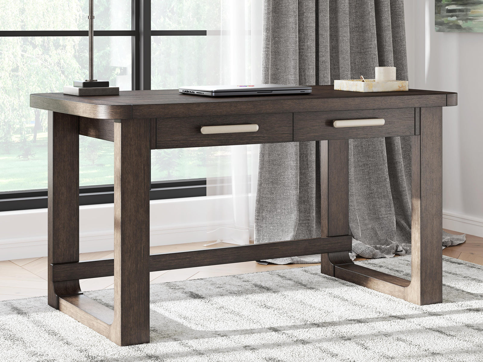 Breckington 56 Home Office Desk (H556-SI) - Image 9