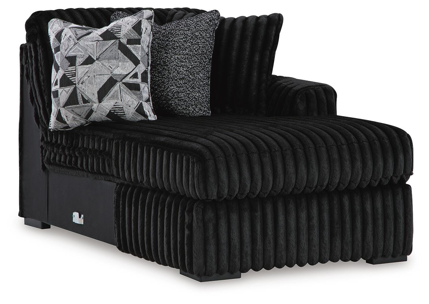 Midnight-Madness 3-Piece Sectional with Chaise (98103-SI) - Image 3