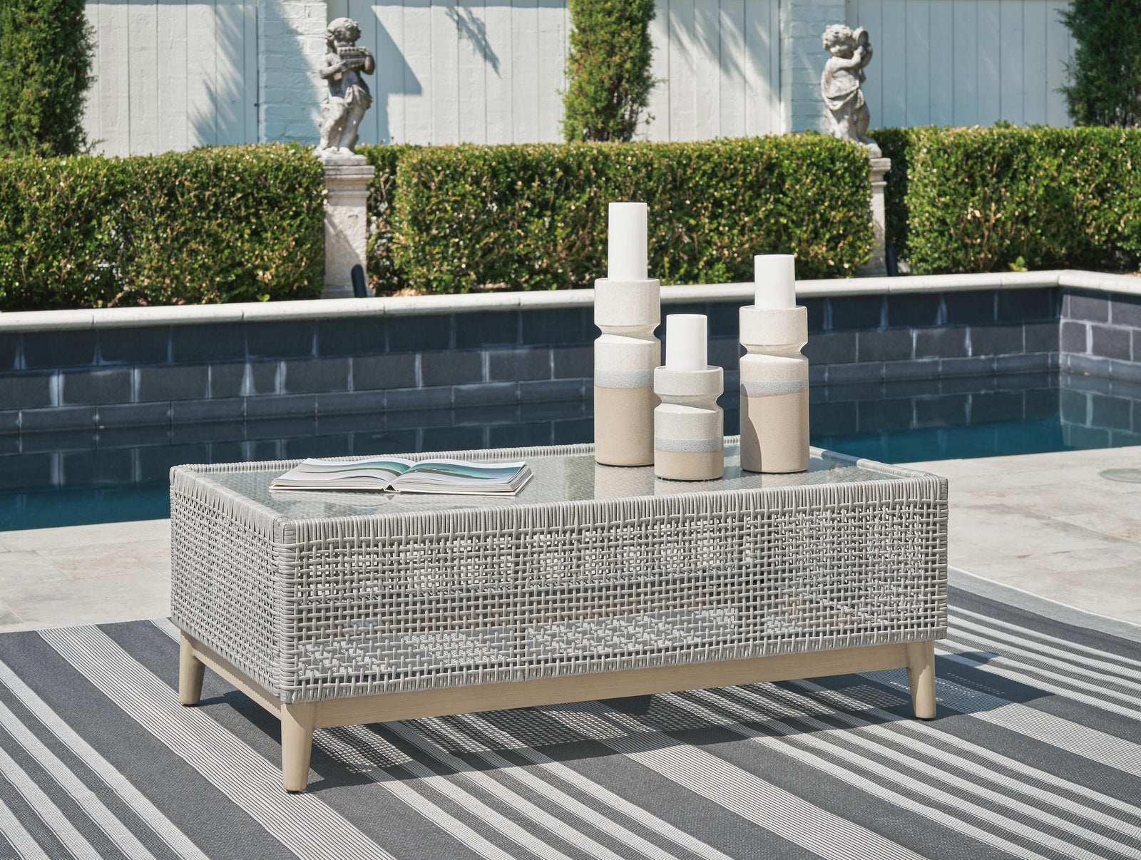 Seton Creek Outdoor Loveseat with Cushion (P798-SI) - Image 19