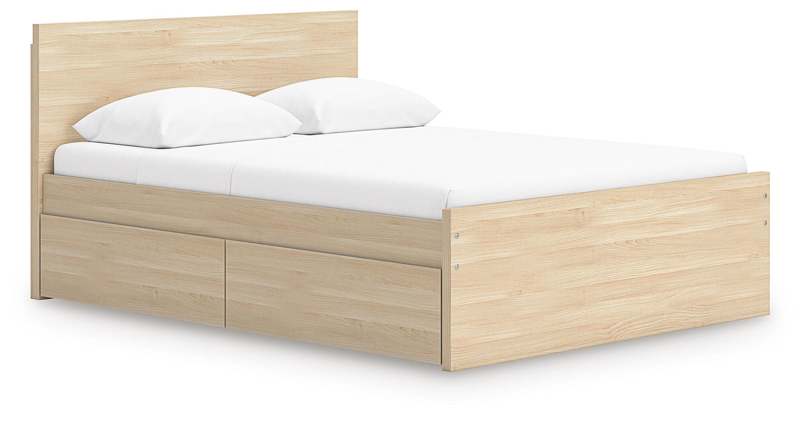 Onita Panel Platform Bed with 2 Side Storage (Youth) - Natural (EB9632-SI)