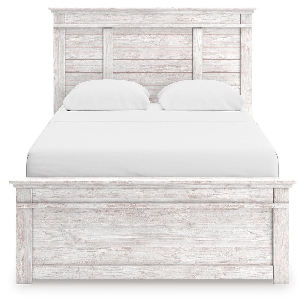 Makidern Queen Panel Bed with Storage, Dresser and Mirror (PCB1171-SI) - Image 9