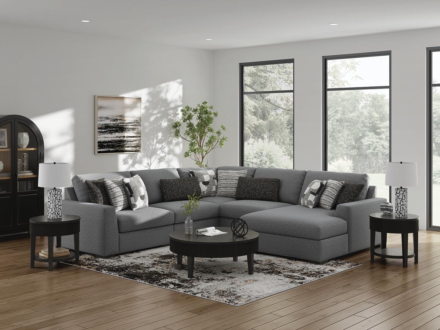 Bealton 5-Piece Sectional with Chaise (61305-SI) - Image 2