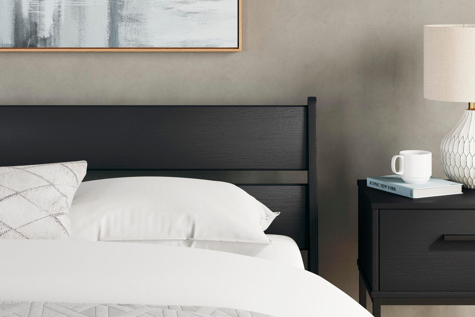 Socalle Panel Headboard - Black (EB1865-SI) - Image 8
