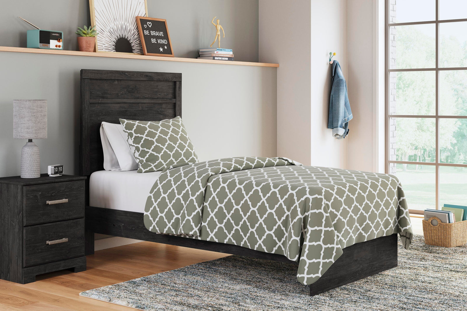 Belachime Panel Bed (Youth) - Charcoal (B2589-SI) - Image 8