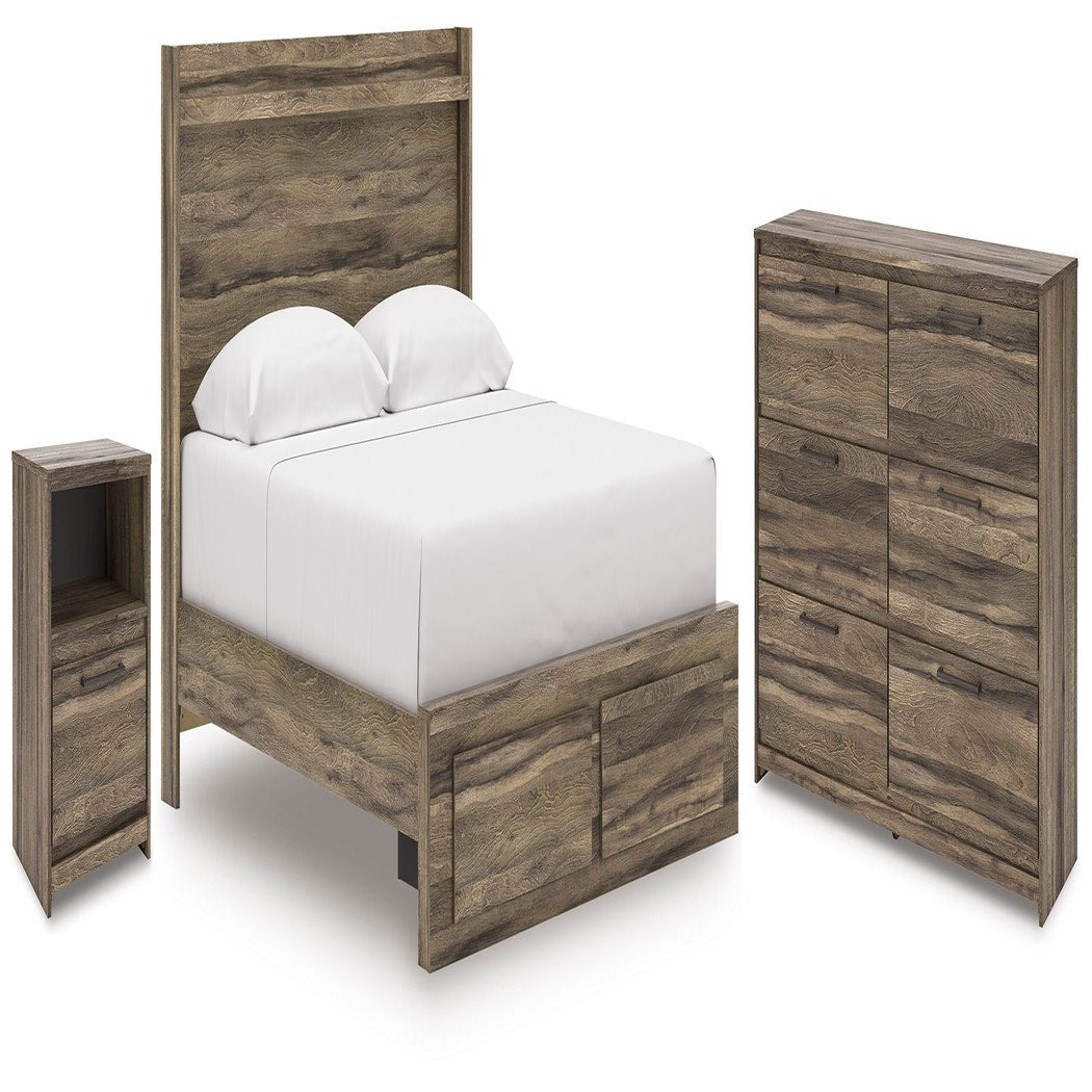 Elbrim King Panel Storage Bed, Dresser and Nightstand (PCB2005-SI)