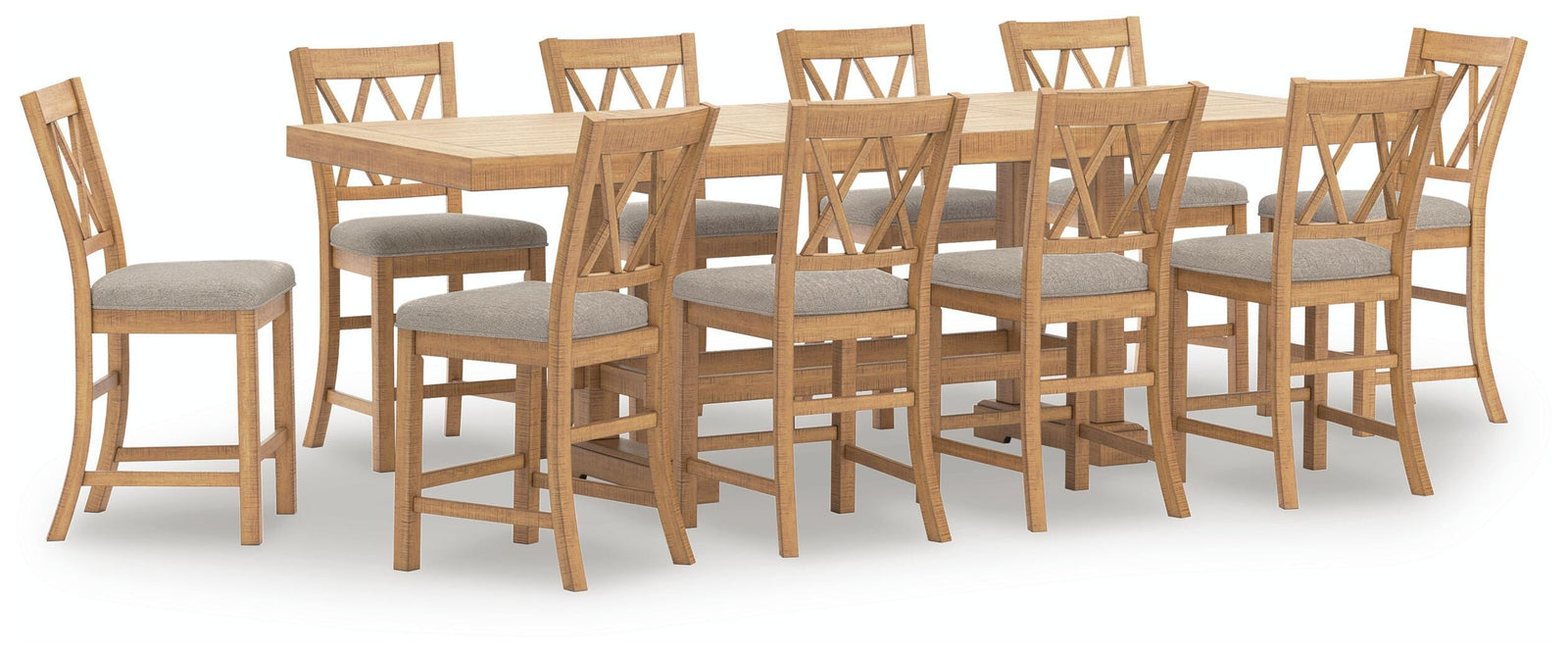 Havonplane Counter Height Dining Table and 10 Barstools (D773-SI)