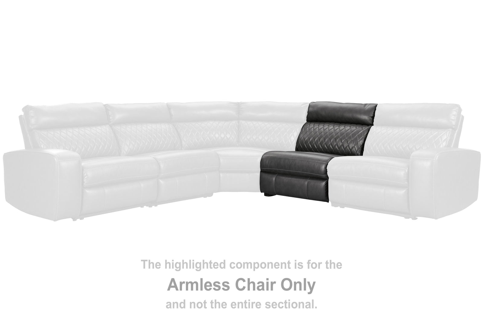 Samperstone Armless Chair (55203-SI) - Image 4