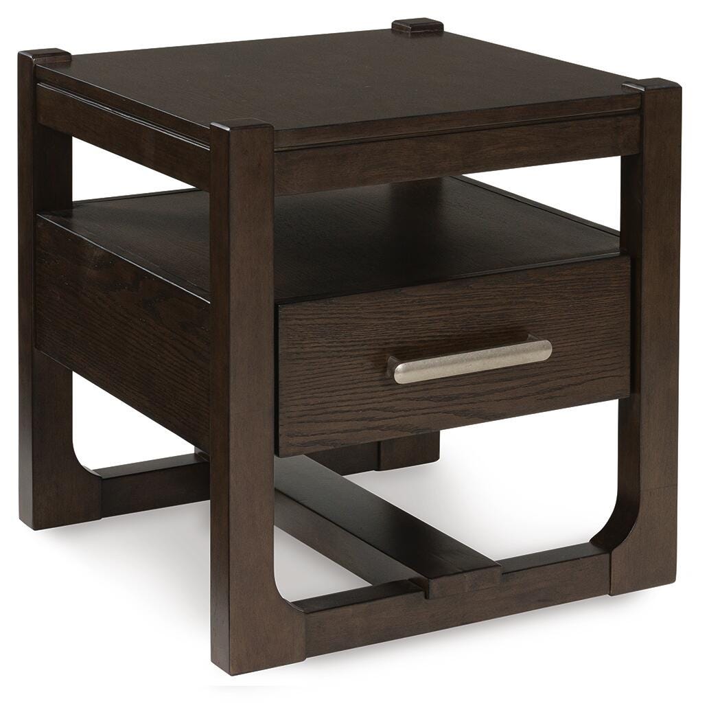 Breckington End Table - Dark Brown (T856-SI)