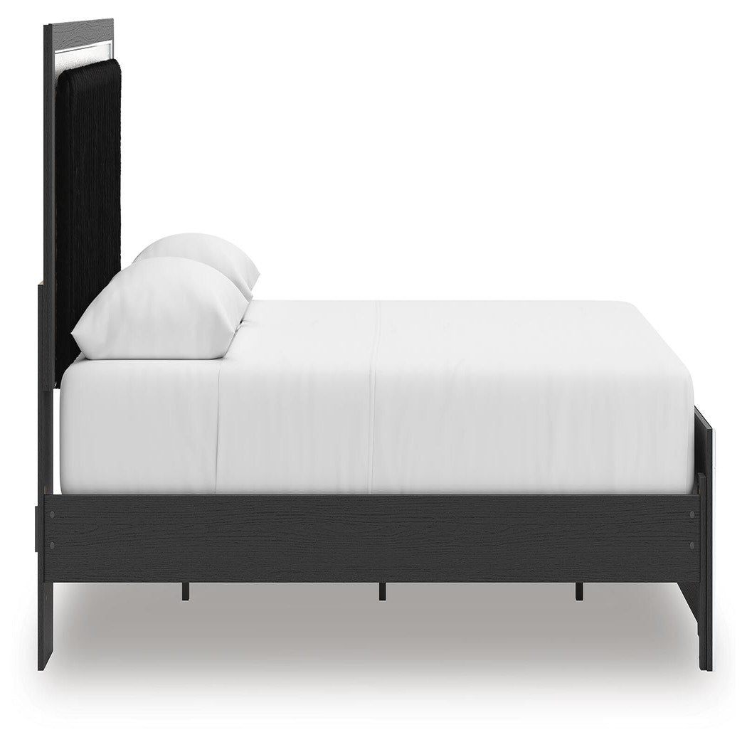 Zuraleus Queen Upholstered Panel Platform Bed, Dresser and Mirror (PCB3380-SI) - Image 11