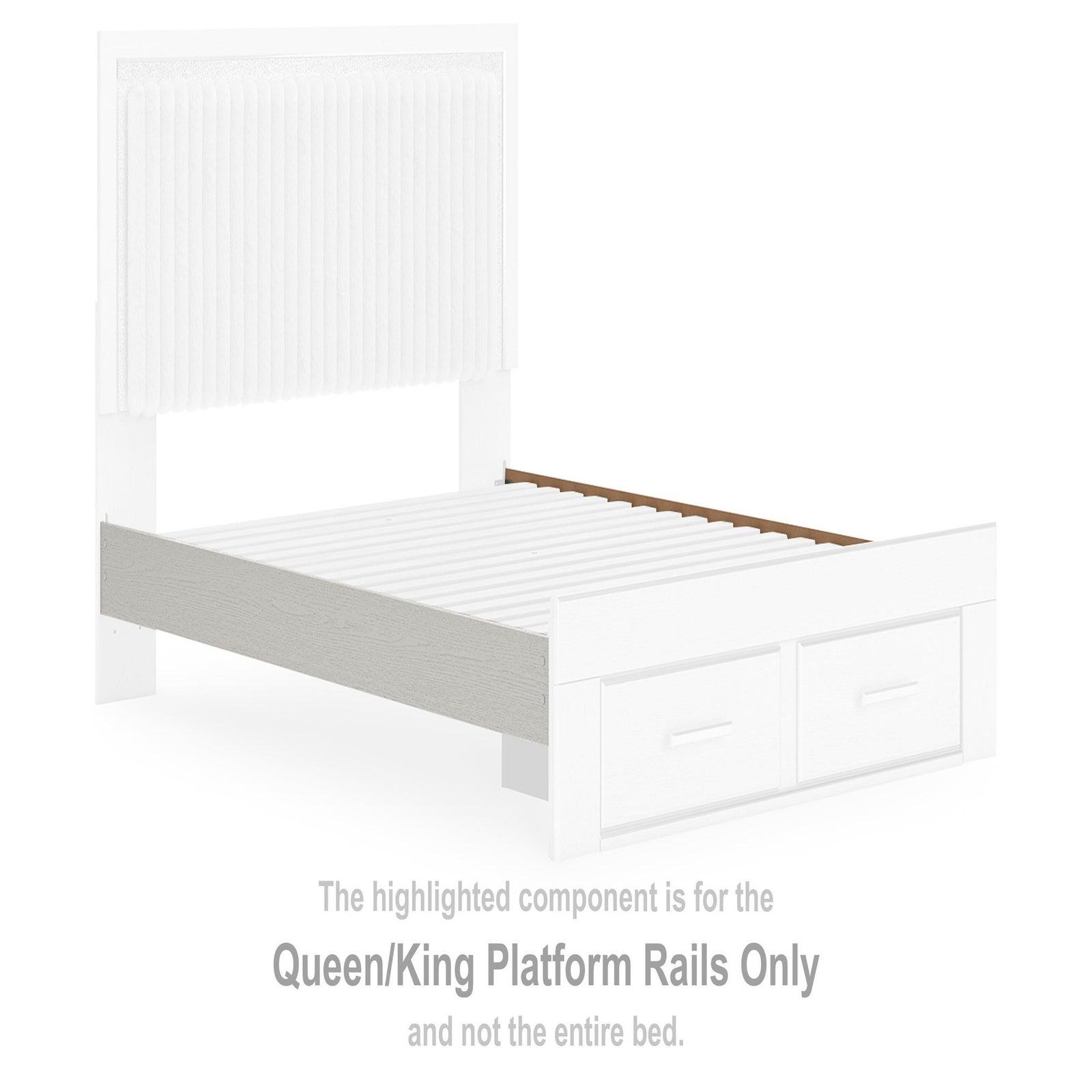 Zuraleus King/California King Upholstered Headboard/Footboard/Roll Slats (PCB3381-SI) - Image 43