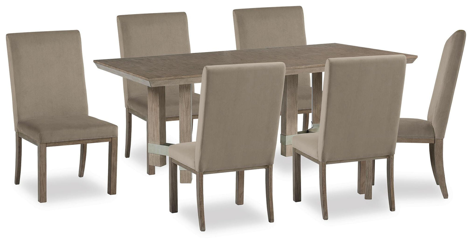 Chrestner Dining Table and 6 Chairs (D983-SI)