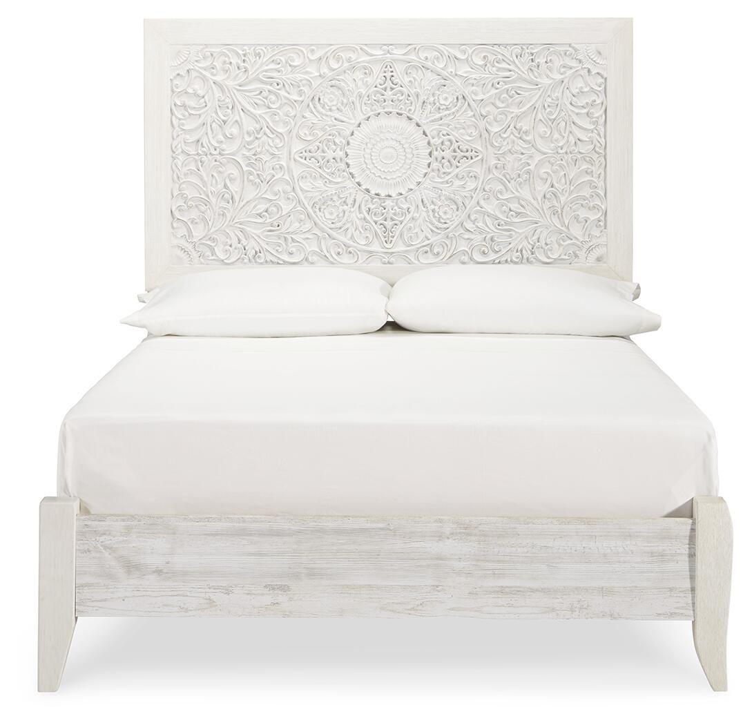 Paxberry Panel Bed, Dresser and Nightstand - Whitewash (B181-SI) - Image 6