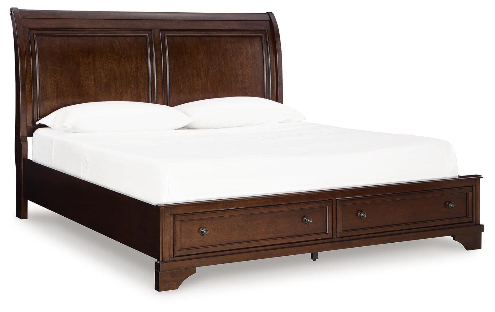 Trellington Sleigh Storage Bed - Brown (B716-SI)