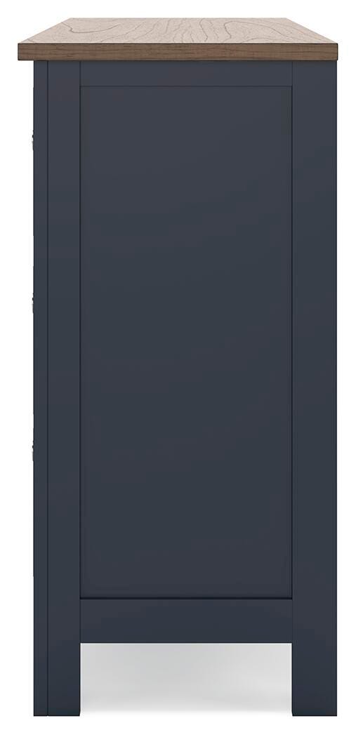Landocken Dresser - Brown/Blue (B414-SI) - Image 6