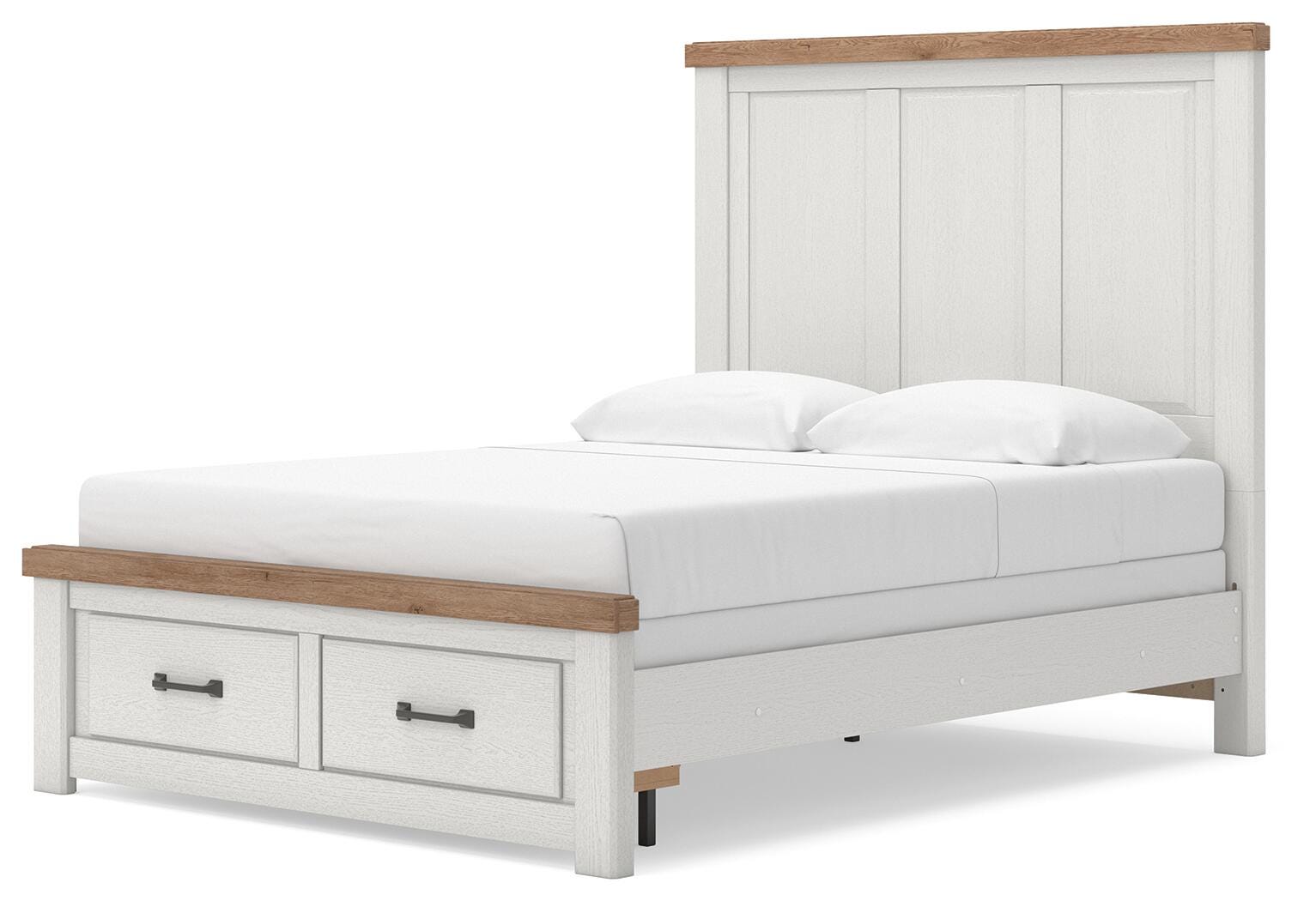 Savonport Panel Storage Bed - White/Brown (B4615-SI) - Image 6