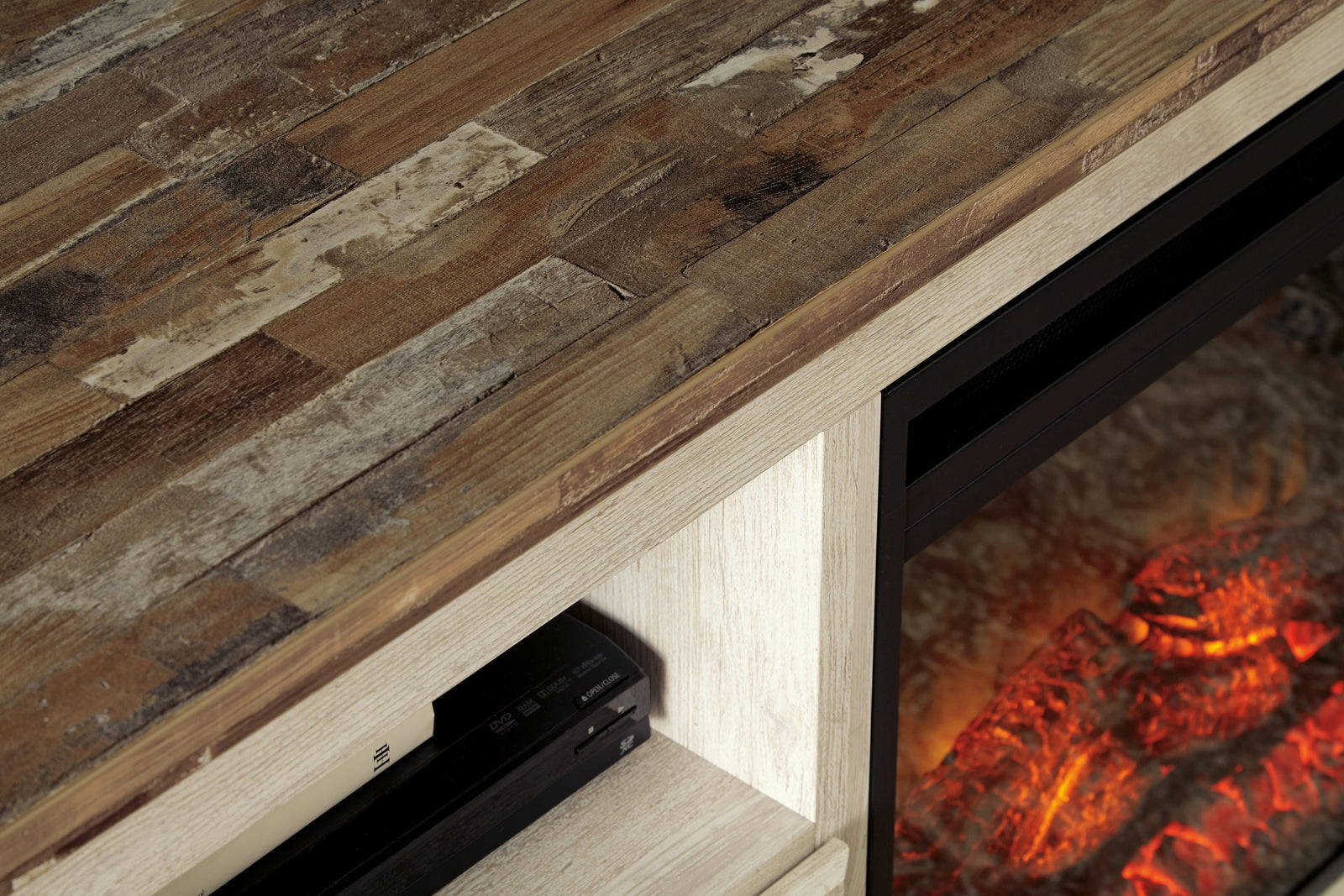 Willowton 64 TV Stand with Electric Fireplace (W267-SI) - Image 3