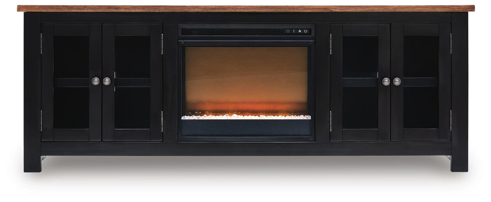 Wildenauer 76 TV Stand with Electric Fireplace (W664-SI)