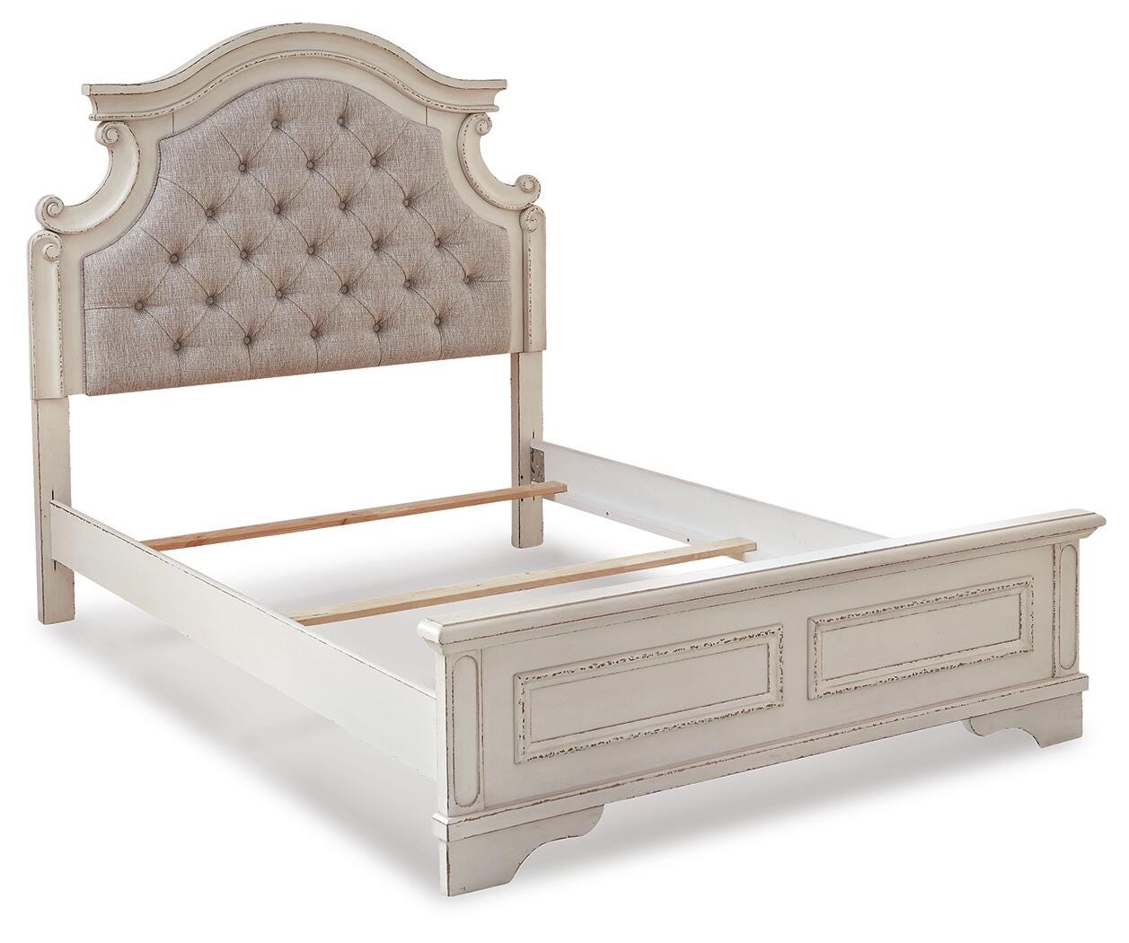 Realyn Panel Bed, Dresser, Mirror and Nightstand - Two-tone (B743-SI) - Image 4