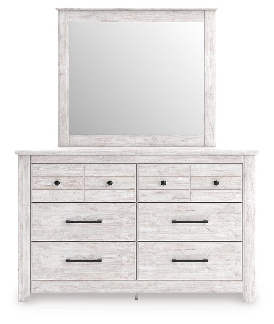 Makidern Queen Panel Bed, Dresser, Mirror and Nightstand (PCB1171-SI) - Image 2