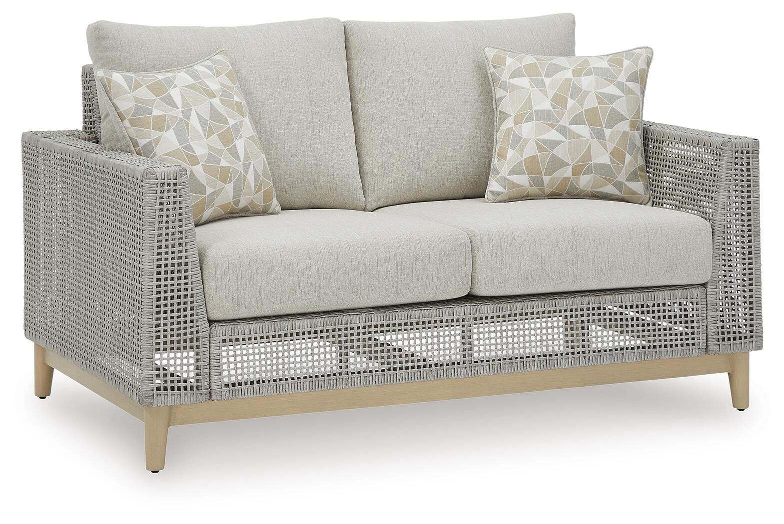 Seton Creek Outdoor Loveseat with Cushion (P798-SI) - Image 15