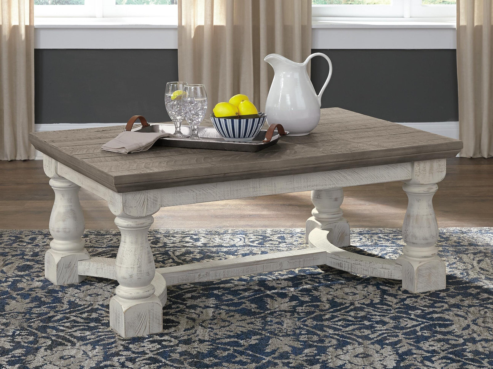 Havalance Coffee Table - Gray/White (T814-SI) - Image 2
