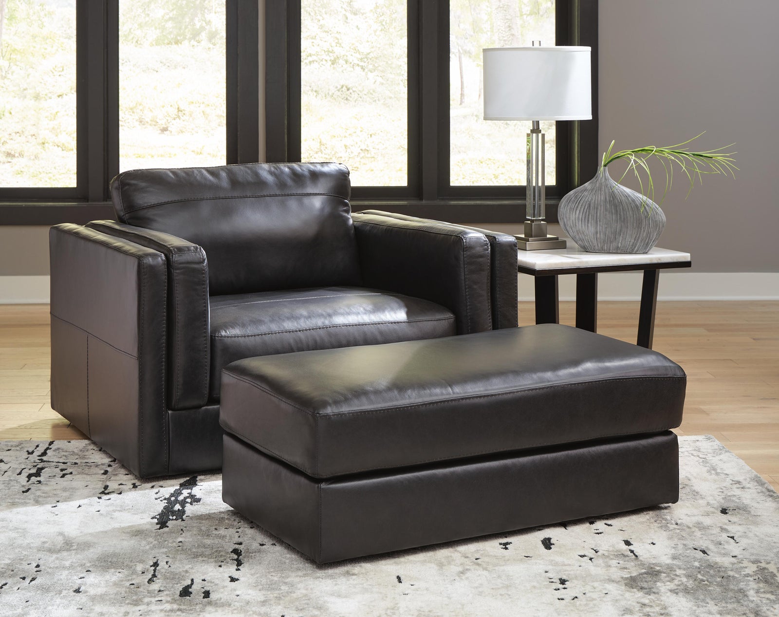 Amiata Oversized Chair and Ottoman (57405-SI) - Image 9