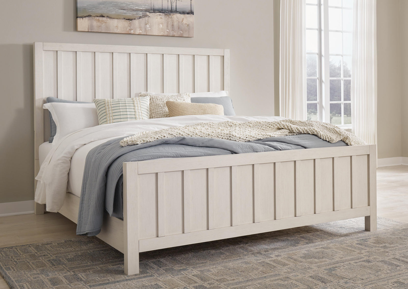 Shaybrock Panel Bed - Antique White (B683-SI) - Image 3