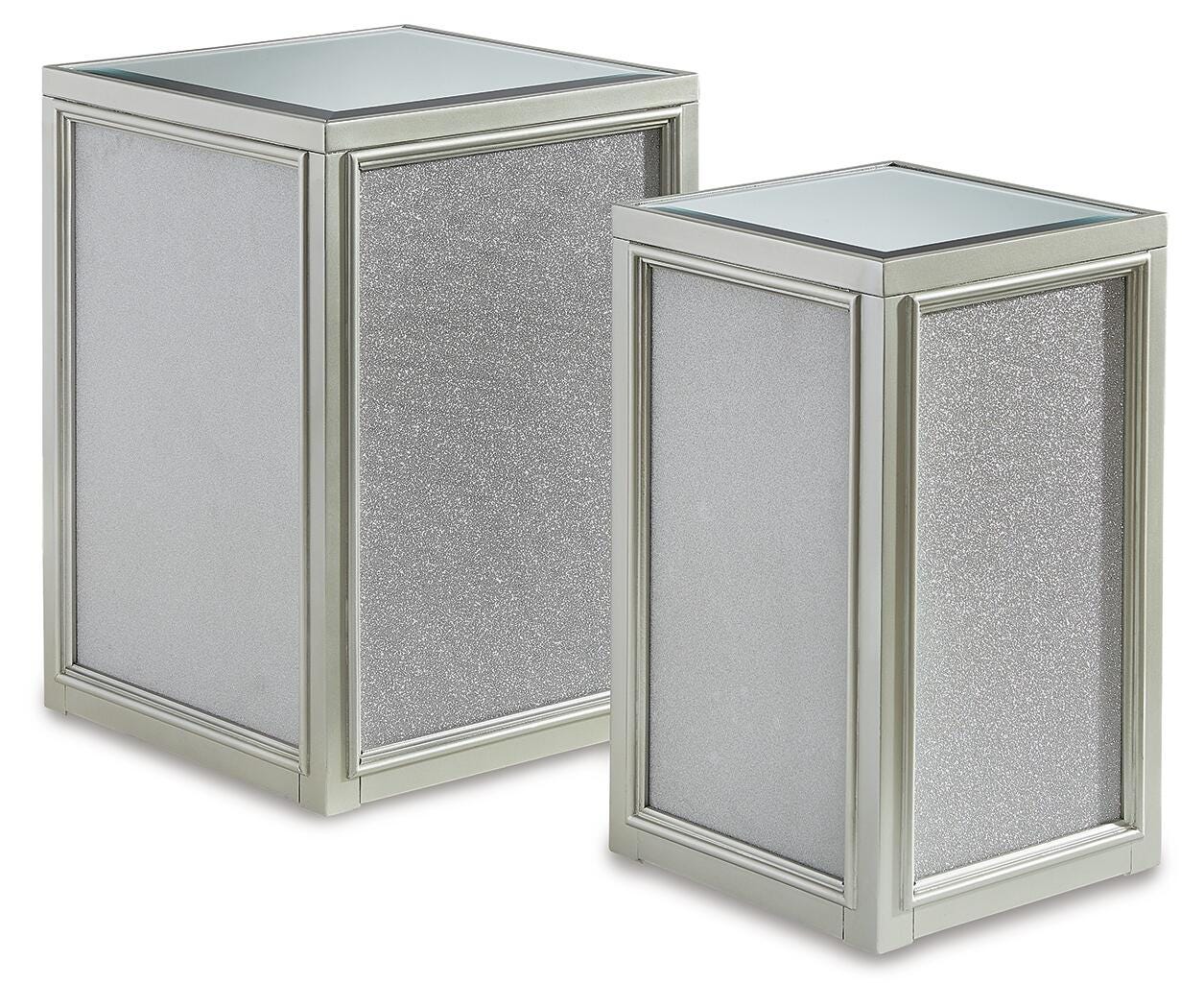 Traleena Nesting End Table (Set of 2) - Silver Finish (T957-SI) - Image 2